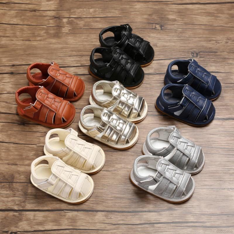 Giày Sandal Da Pu Thoáng Khí Cho Bé 0-18 Tháng Tuổi