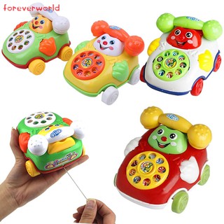 ♣✨♣ Cartoon Kids Baby Develop Intelligence Educational Toys Pull Line Phone Children Christm