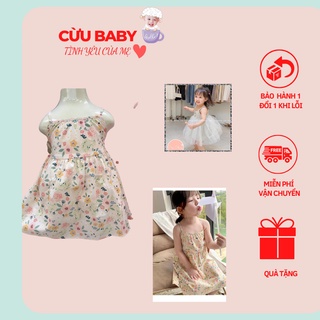 Váy hai dây voan bồng cho bé🍓 Đầm hoa nhí cho bé