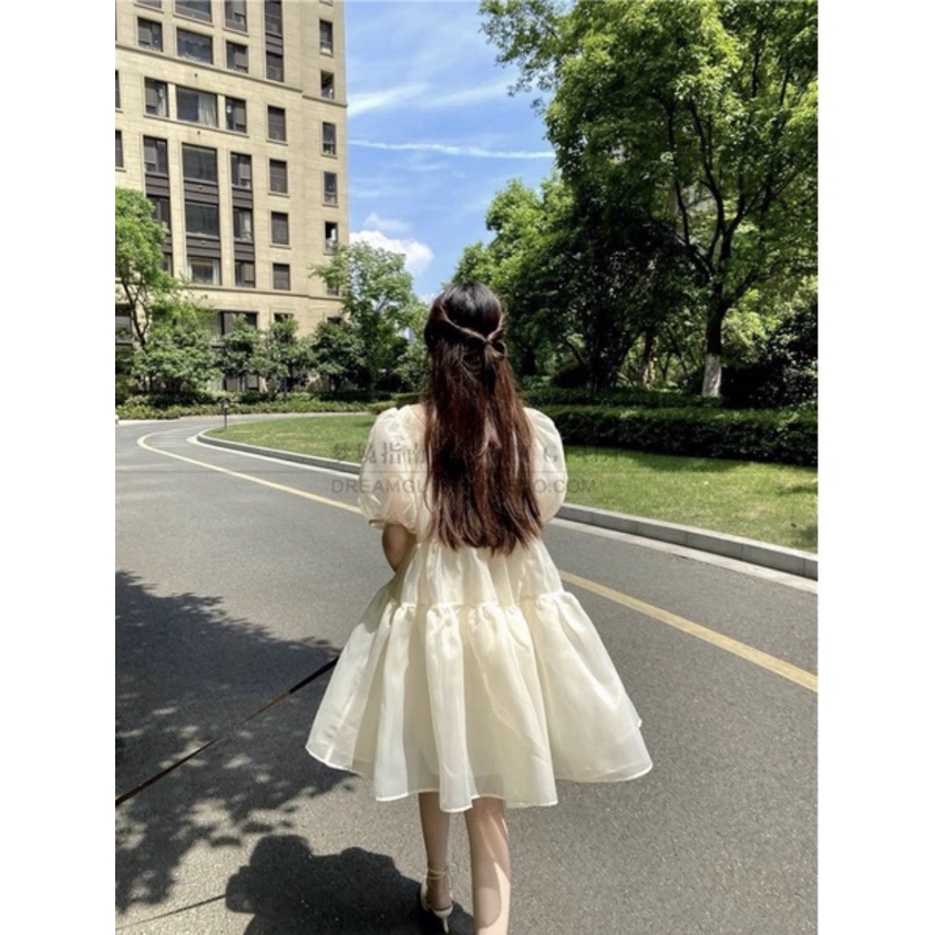 Váy Babydoll Ba Tầng Tơ Voan Tay Phồng Phong Cách Tiểu Thư Mã 281 | BigBuy360 - bigbuy360.vn