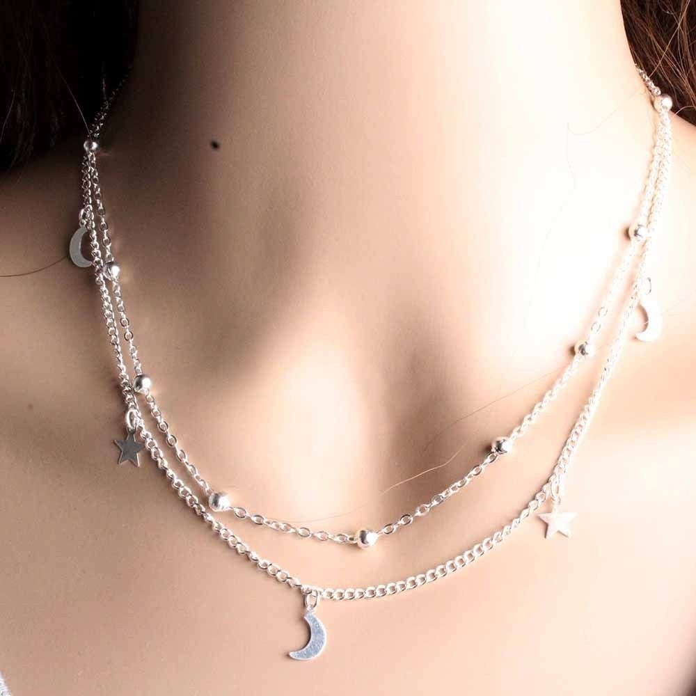 Vòng cổ Choker họa tiết ngôi sao / mặt trăng thời trang