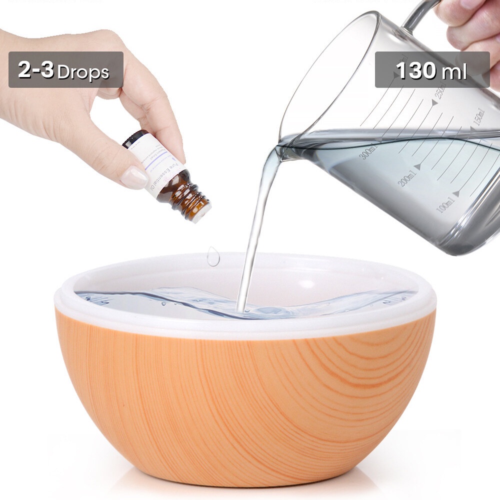 Jiashi Máy Phun Sương Làm Ẩm Không Khí Bằng Gỗ Hình Giọt Nước Sáng Tạo Sạc USB
