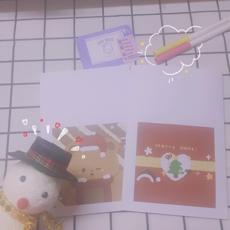 IVI IKO | Túi giấy mini đựng quà mẫu Giáng Sinh dễ thương (14x20cm)