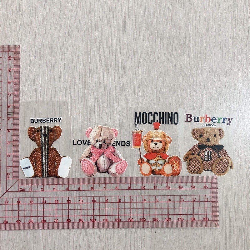 Sticker hình ủi nhiệt gấu