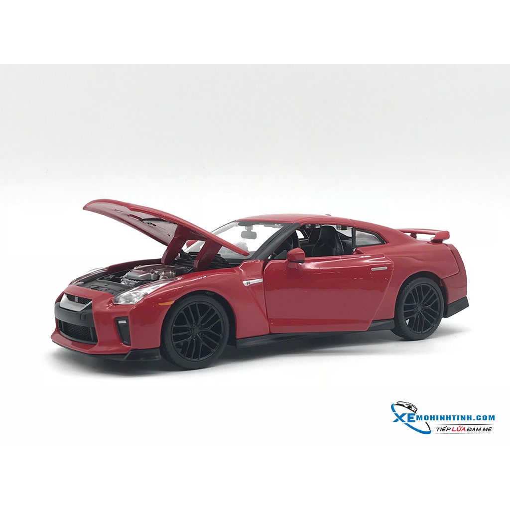 Xe mô hình tĩnh Nissan GT-R Year 2017 Bburago 1:24 ( Đỏ )