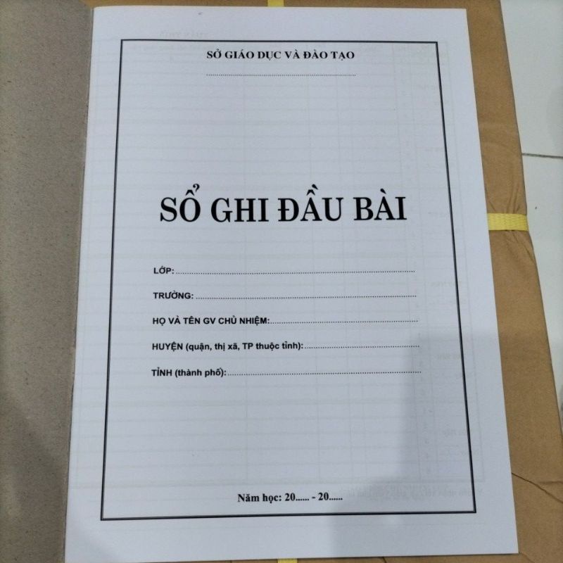 Sổ ghi đầu bài Cấp 2 / Cấp 3 ( sổ đầu bài cấp 2 cấp 3)