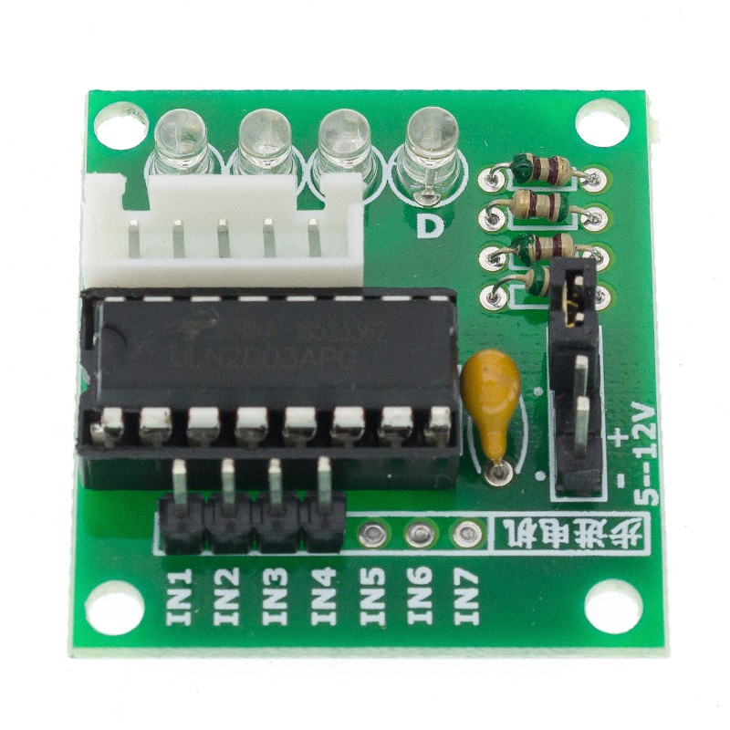 Động Cơ Bước 4 Chiều 5V 28YBJ-48 DC + Bảng Mạch ULN2003 ULN2003 PIC MCU DIY