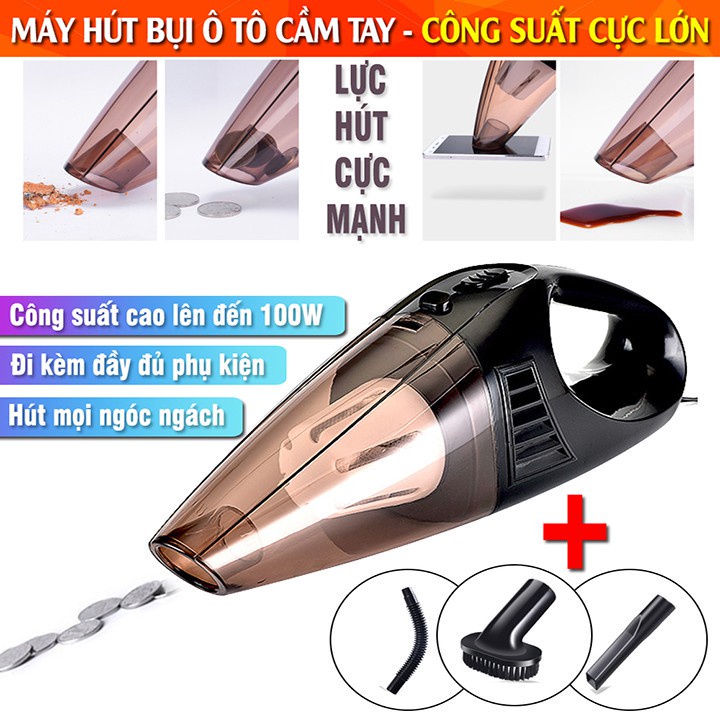 mini Máy hút bụi cầm tay xe hơi ô tô, gia đình cầm tay cao cấp,Máy hút bui xe hơi công xuất lớn