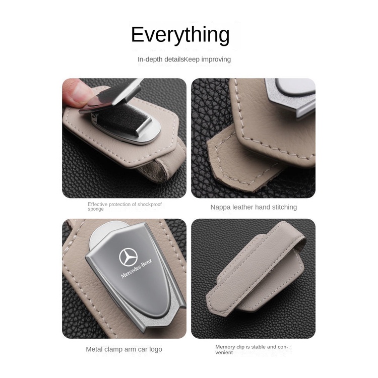 Kẹp Giữ Mắt Kính Hình Tam Giác Đa Năng Cho Xe Hơi Mercedes-Benz GLA GLE GLC GLB