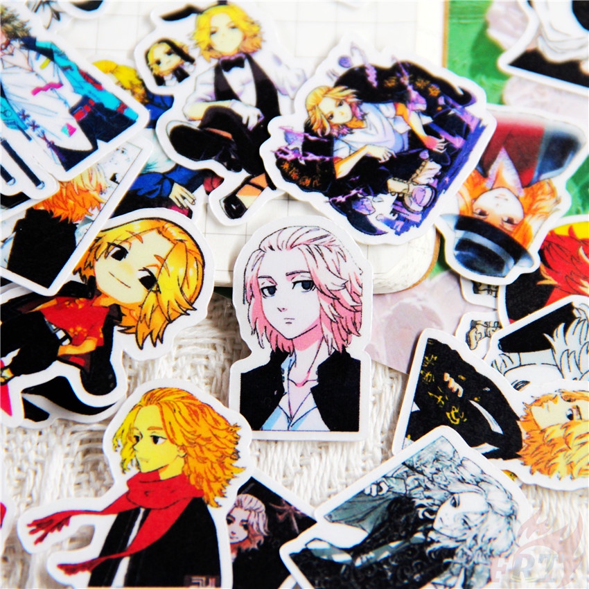 ★★★ Mikey Q-2 Revengers. Sticker Dán Trang Trí Nhật Ký Hình Manjiro Sano ★★★ Set 48 Miếng Dán Trang Trí Album Thời Trang DIY
