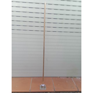 Kim chống sét bằng đồng vàng, phi 16, 14 dài 1m (Đế đồng, đế inox 304 có nhựa cách điện)