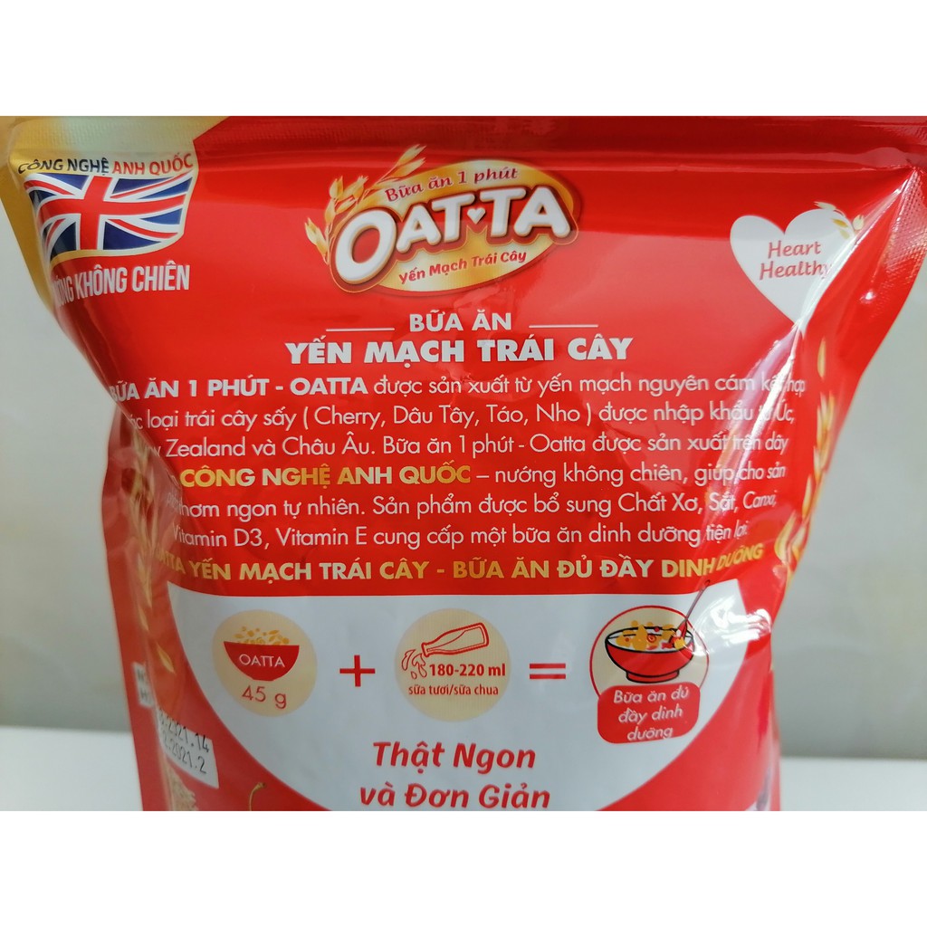 [300g – ĐỎ] Ngũ cốc yến mạch trái cây [VN] OATTA Oats & Fruits Cereals (alc-hk)