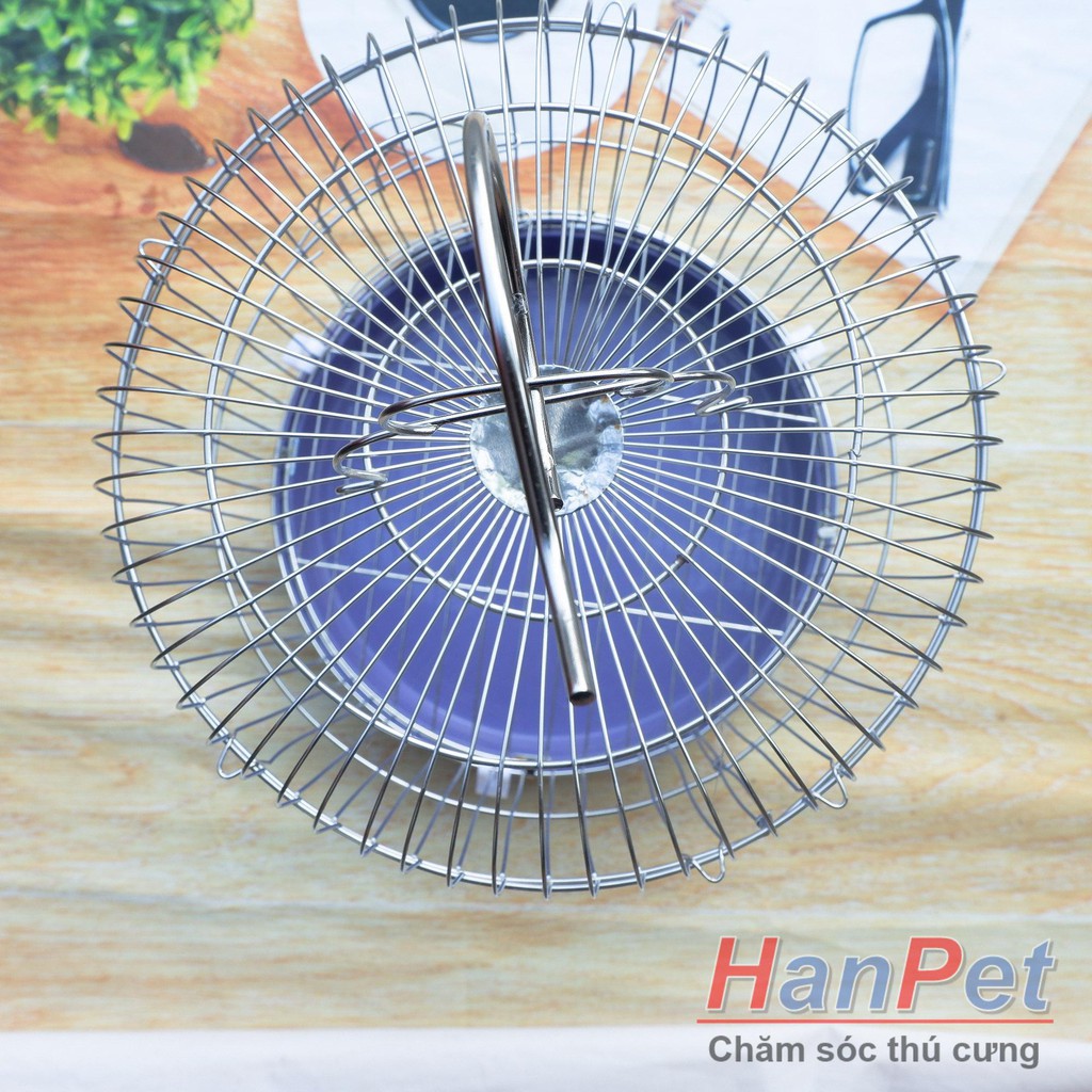 Hanpet.GV- Lồng Cu gáy Chất liệu 100% inox không gỉ sét (- long chim inox) tặng áo lồng và máng ăn/