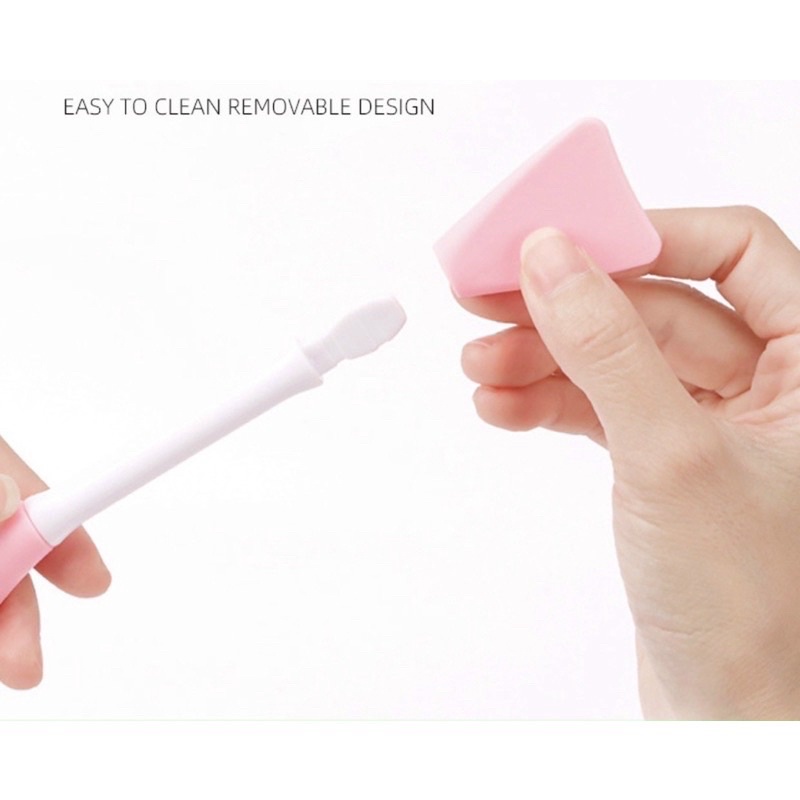 Cọ rửa mặt đắp mặt nạ 2 đầu silicon