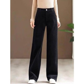 Quần Ống Suông Có Khóa Kéo Siêu Hot, Quần Nhung Tăm Nữ Mặc Chân Dài Như Siêu Mẫu