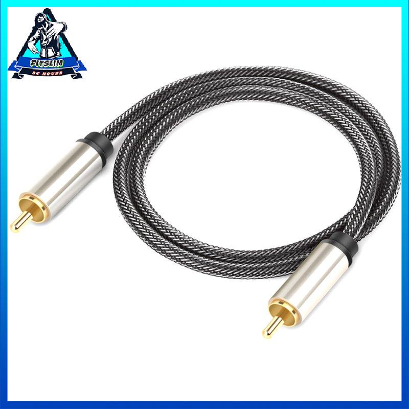 Coaxial Coax Audio Cable Digital RCA To RCA Male TV Subwoofer Cord Gold Plated