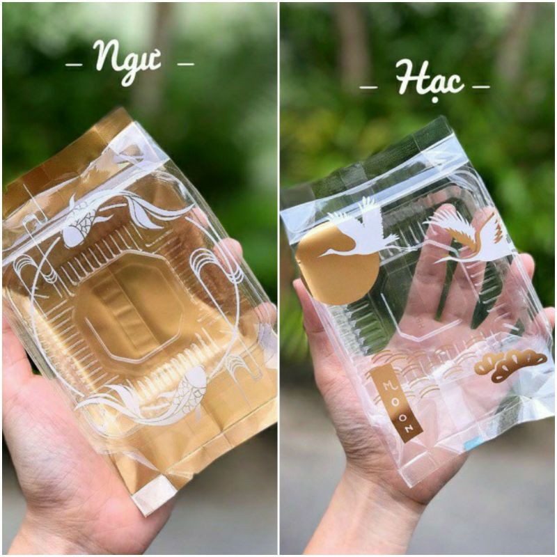 Size 200g - COMBO 100 TÚI HÀN MIỆNG + 100 KHAY size 10 đựng bánh trung thu 200g