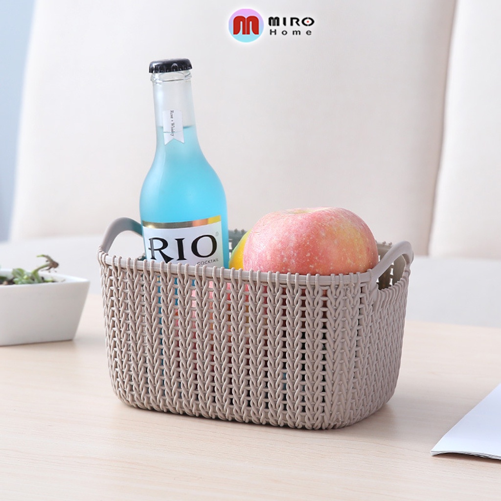 Giỏ nhựa đa năng,khay đựng đồ tiết kiệm không gian phòng ngủ, phòng bếp, phòng khách MIROHOME