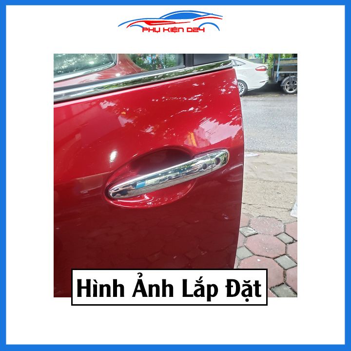 Ốp tay hõm mạ crom Mazda 2 2015-2022 sáng bóng chống trầy bảo vệ cửa xe ô tô