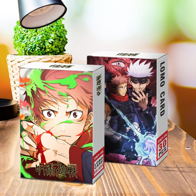 Tmdbyx Set 30 tấm thẻ ảnh lomo hình Attack On Titan Jujitsu Kaisen độc đáo