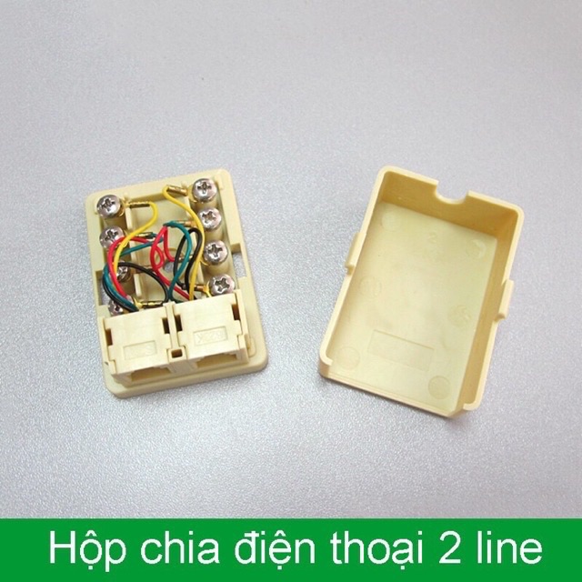 Hộp chia điện thoại (hộp chia line, bao diêm) chia điện thoại 1 ra 2. Báo giá1 cái