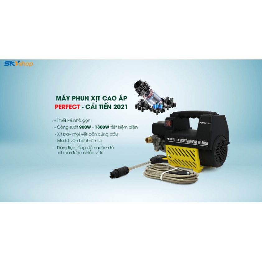 [BLACKFRIDAY] Máy Phun Xịt Cao Áp Perfect Áp Suất 123MPa - Tặng Bộ Lau Nhà Xoay Tay 360 Độ (Màu Sắc Ngẫu Nhiên)