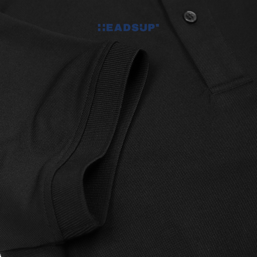 Áo polo nam cổ bẻ form đẹp Heasup - Đen