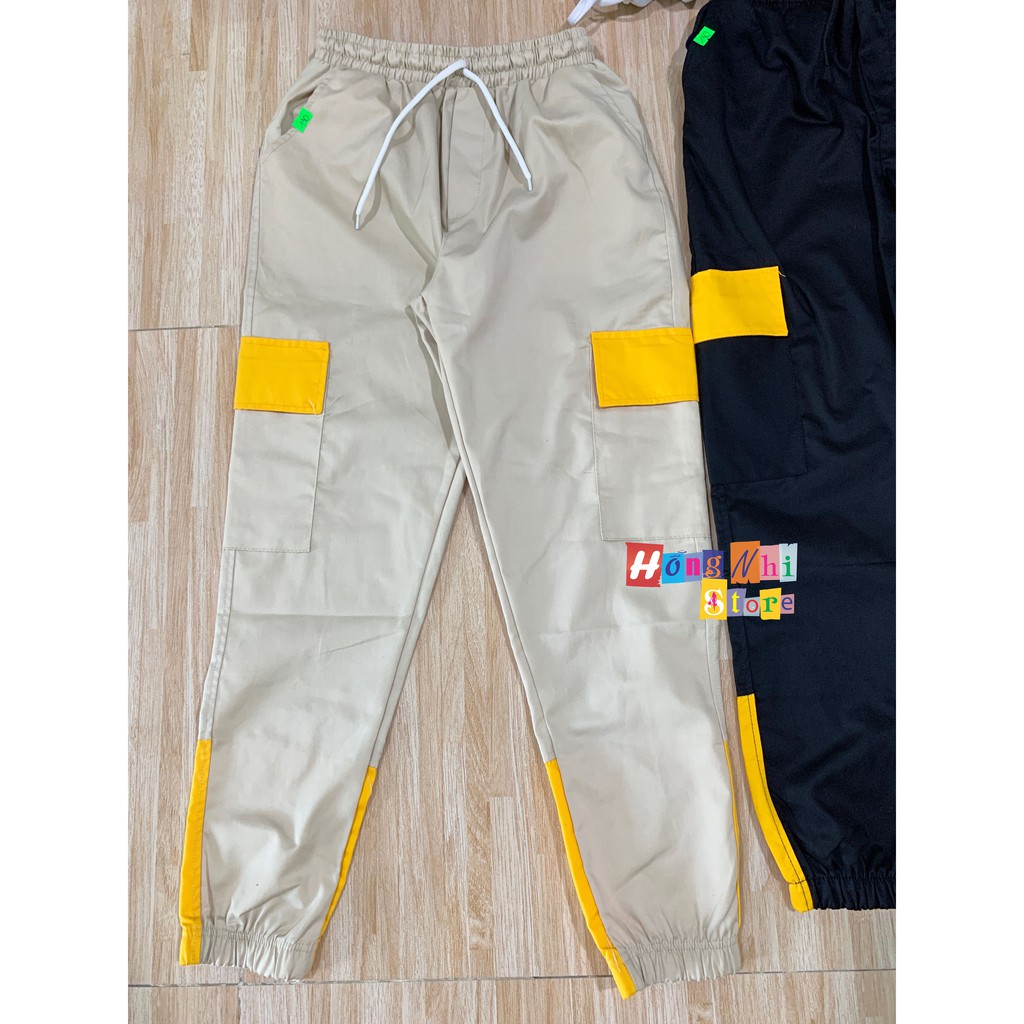 QUẦN JOGGER KAKI 2 TÚI HỘP PHỐI MÀU BO LAI CỰC CHẤT