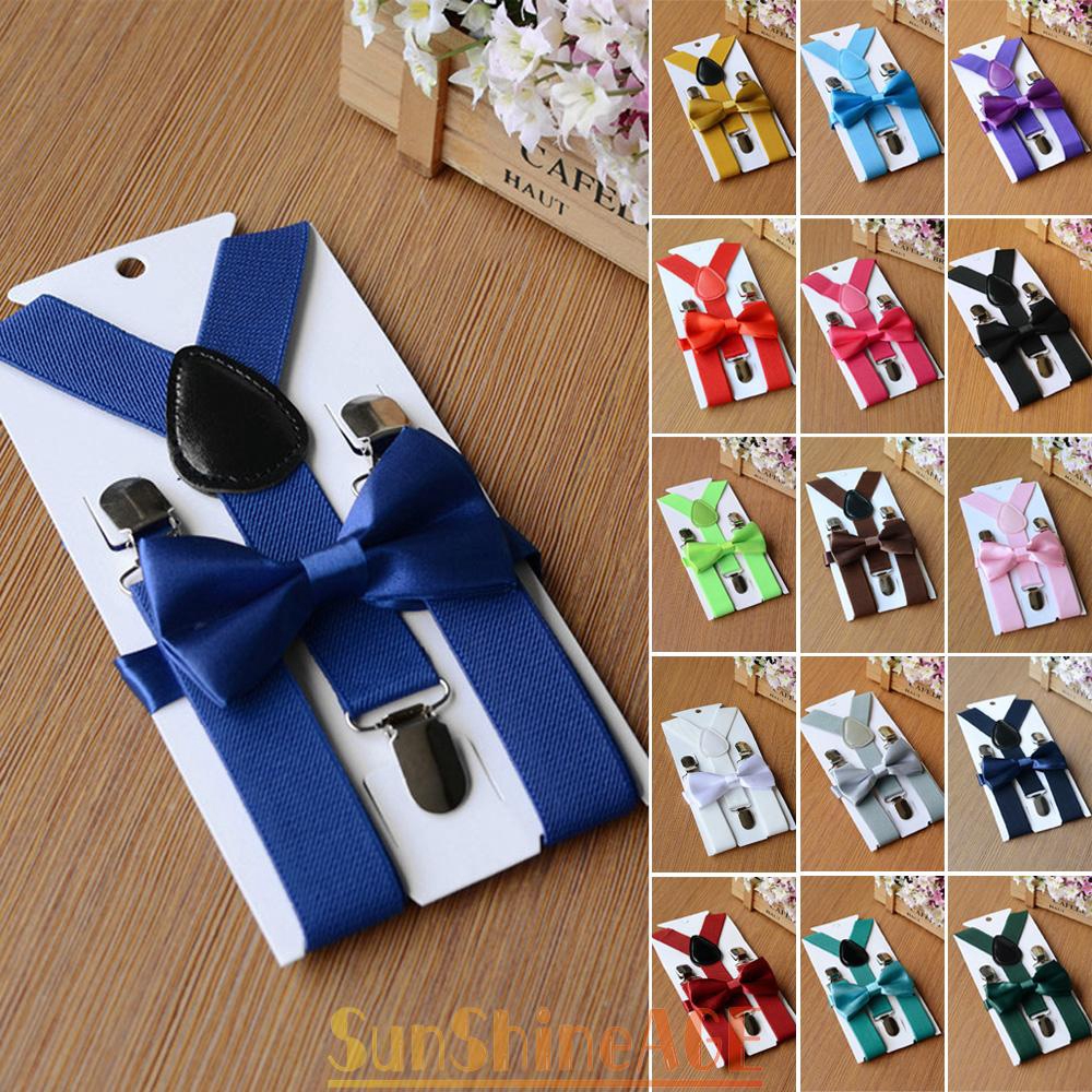 Đai nịt quần chữ Y kèm nơ đeo cổ áo cho bé