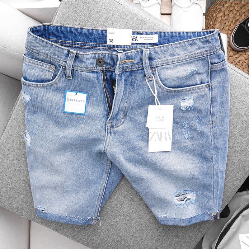 Quần short nam hàng xuất xịn thời trang - Jean co giãn Hải An Jeans