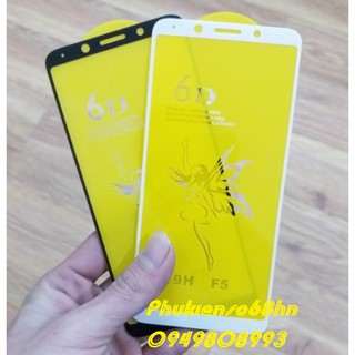Kính Cường Lực 6D Thiên thần Cao cấp thế hệ mới cho OPPO F5 Full Màn, Full Keo, Không Chấm Li Ti