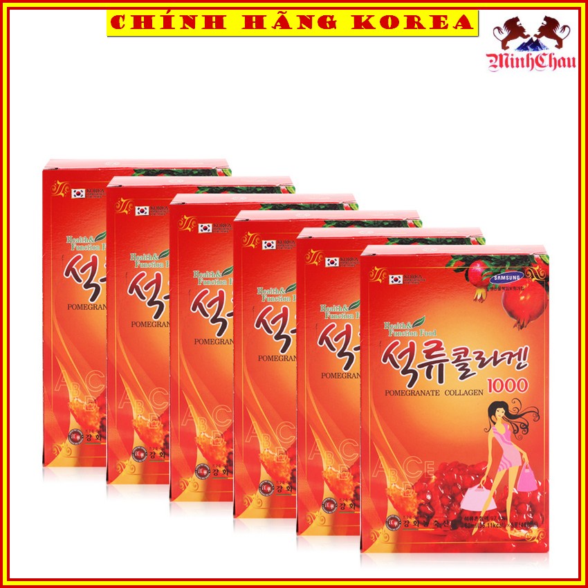 Nước Lựu Collagen Hàn Quốc, Hộp 30 gói, minhchau
