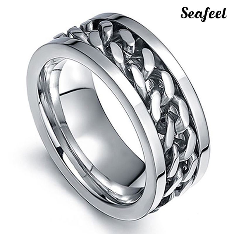 SF Nhẫn Thép Không Gỉ Phong Cách Punk Cho Nam Và Nữ