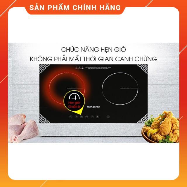 [Cao Cấp] Bếp Điện Từ Đôi Kangaroo KG498N Mặt Kính Ceramic