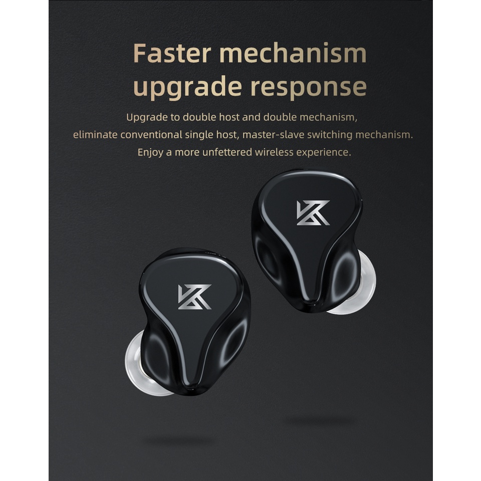 Kz Tai Nghe Nhét Tai z1 pro tws Không Dây Chống Ồn Kết Nối bluetooth hifi Phong Cách Thể Thao