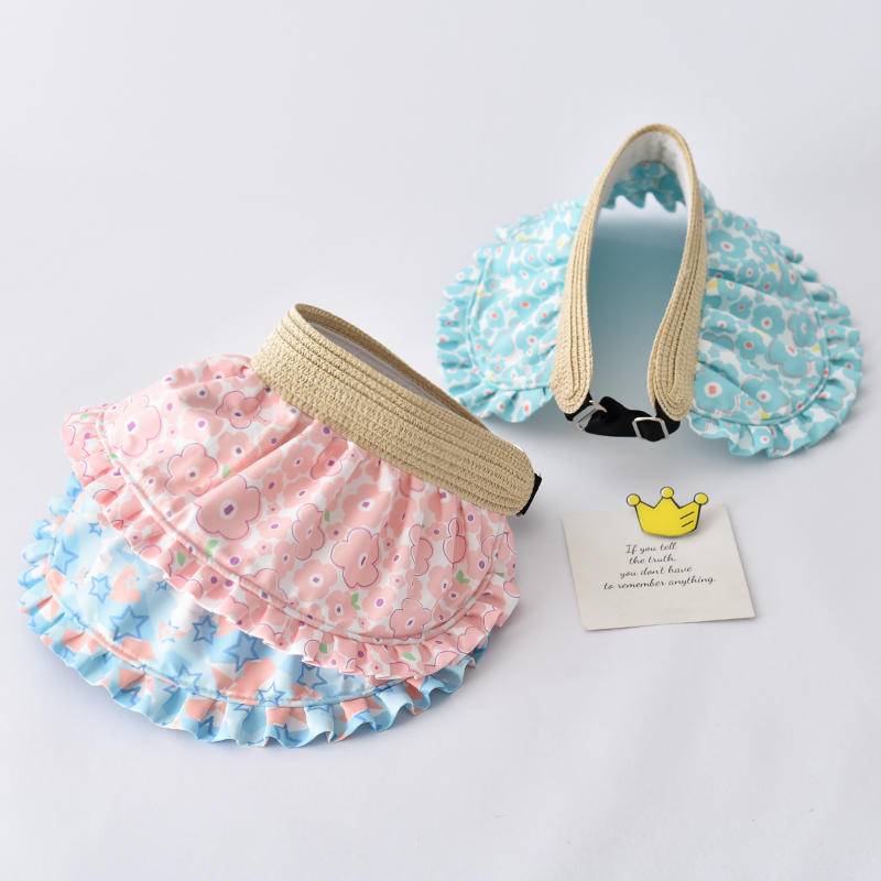 Nón Vành Rộng Hở Chóp Chống Nắng Thoáng Khí Phong Cách Hàn Quốc Thời Trang Mùa Hè Cho Bé