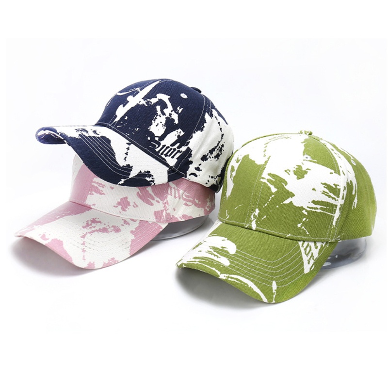 Mũ Lưỡi Trai Nhuộm Màu In Chữ Graffiti Phong Cách Hàn Quốc Thời Trang Mùa Hè Cho Nam Và Nữ