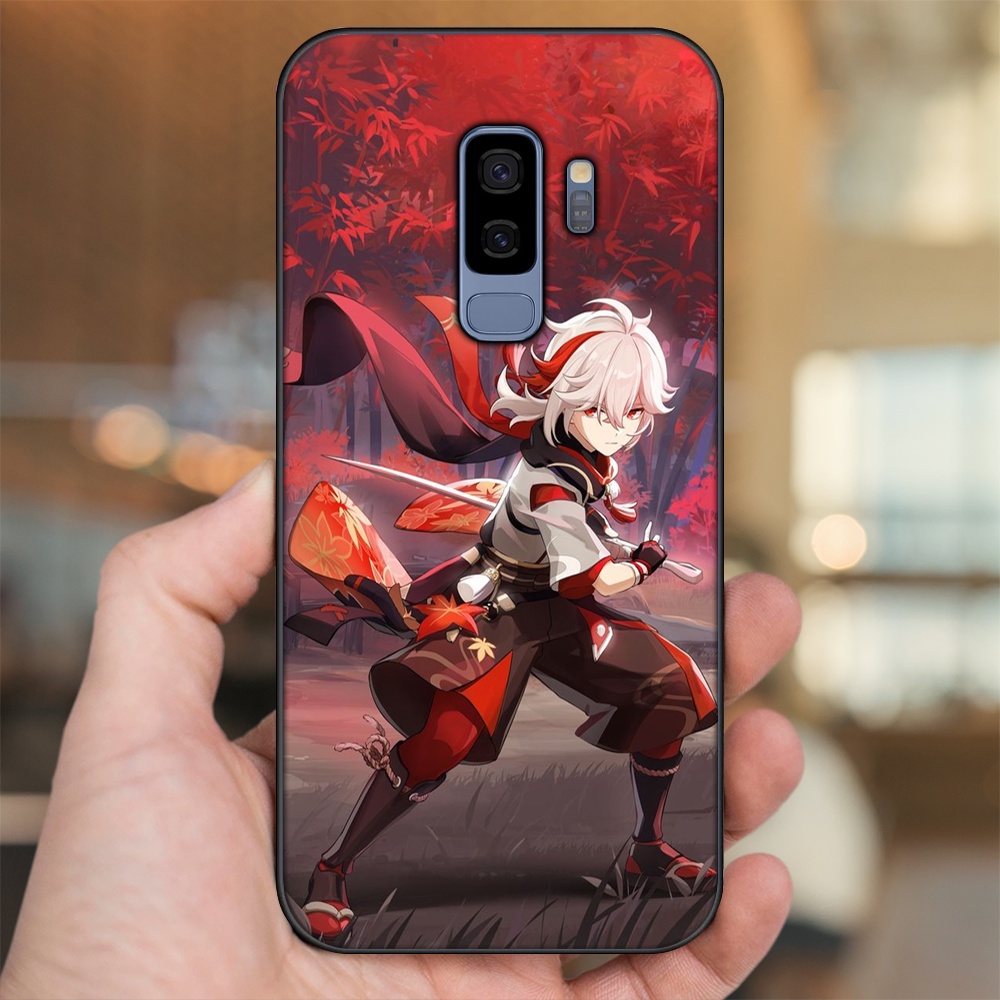 Ốp lưng Samsung S9 Plus viền đen in hình Kazuha Genshin Impact