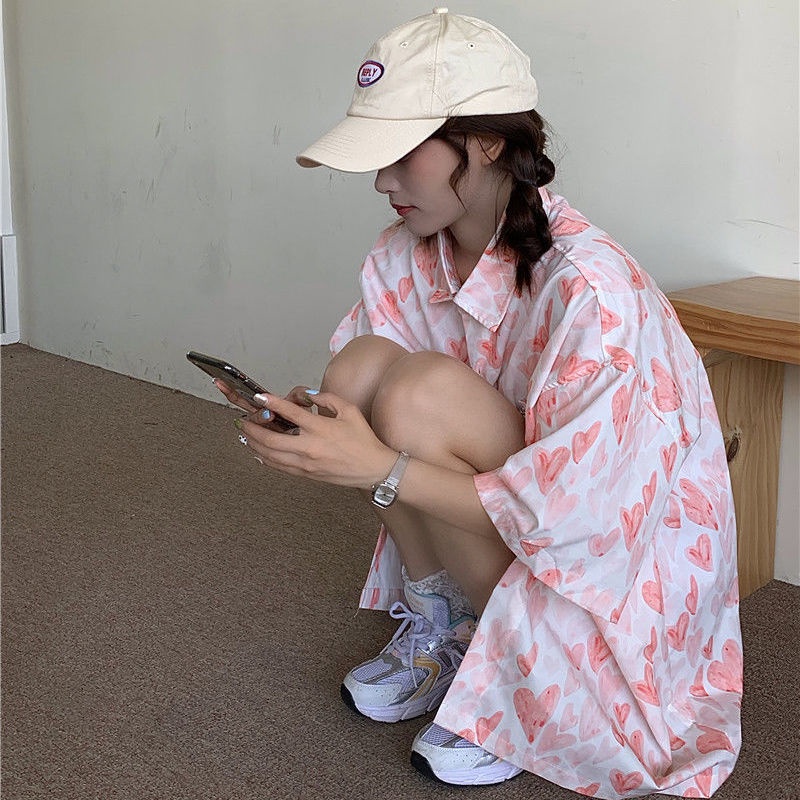 Áo Sơ Mi Tay Ngắn Dáng Rộng Vải Mỏng Thời Trang Mùa Hè Cho Nữ