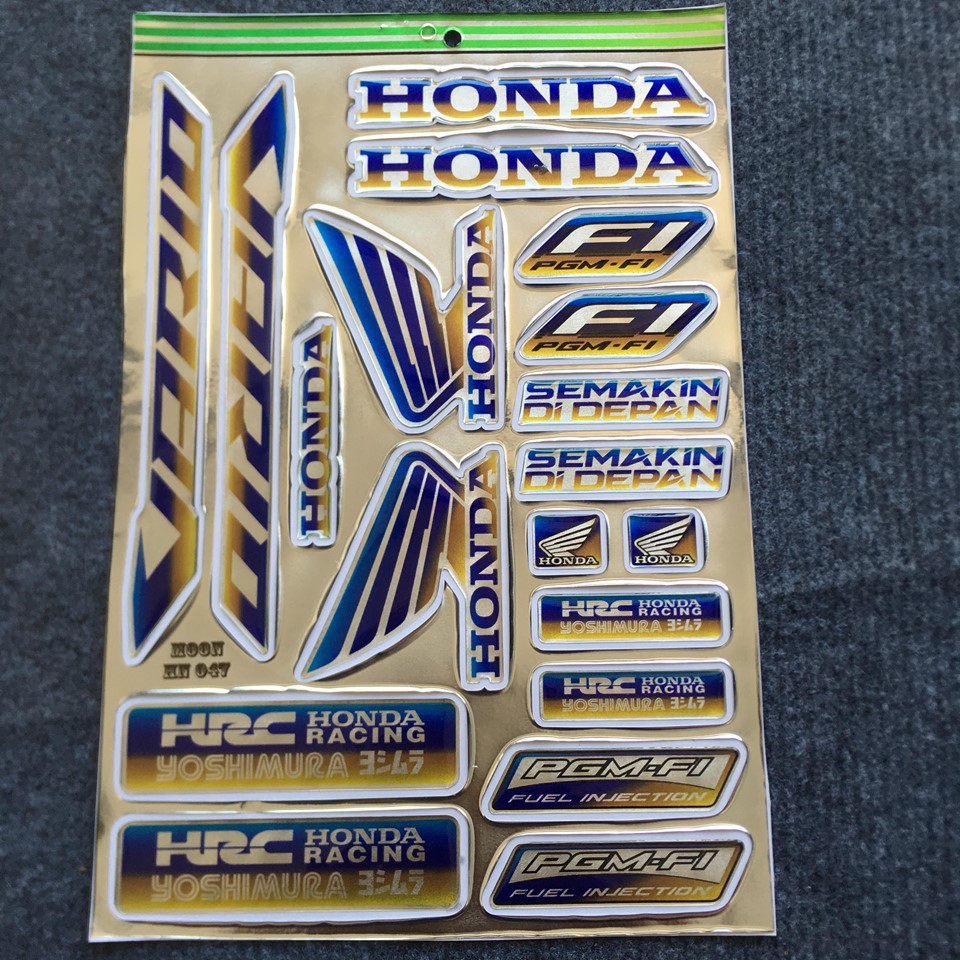 [CỰC RẺ] BỘ TEM LOGO DẬP NỔI XE WINNER TITAN 7 MÀU SẮC NÉT