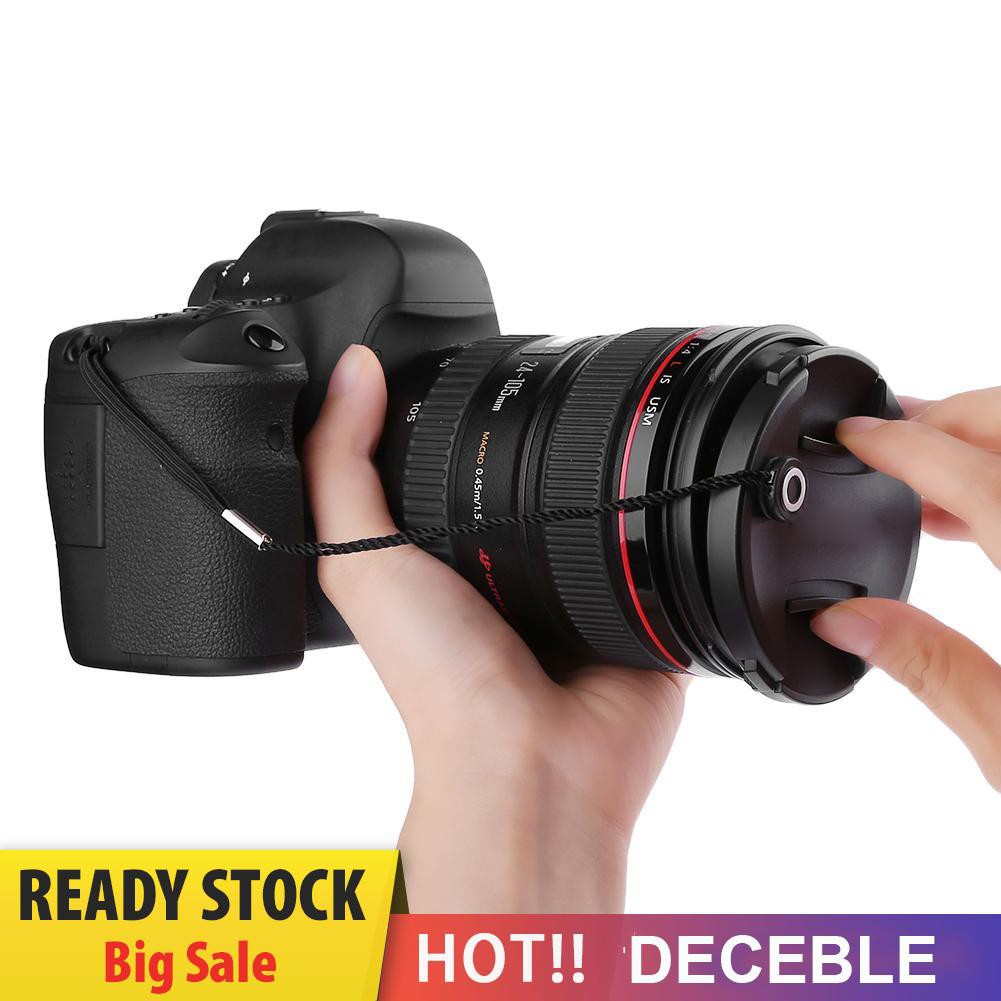 Deceble 5pcs DSLR Camera Anti-Lost Lens Cover Cap Keeper Holder Rope Lanyard Straps