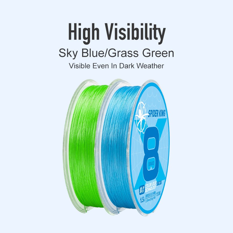 Cuộn Dây Câu Cá Kingdom Bện 8 Sợi Pe Bền Dài 150m