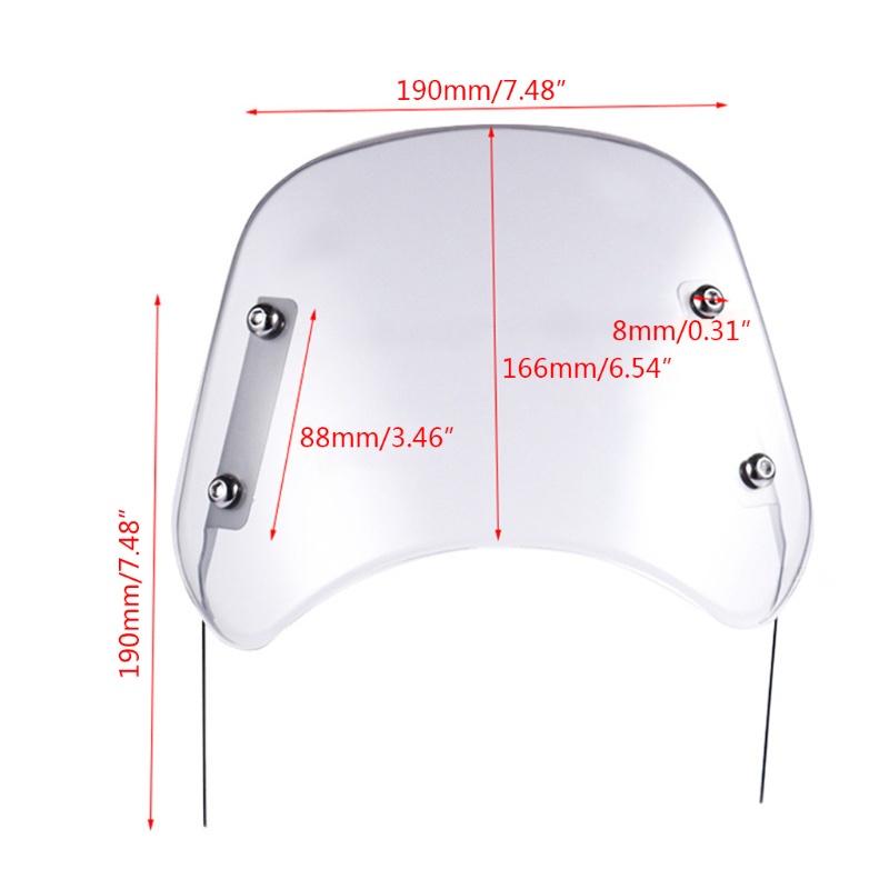 Kẹp Nối Dài Kính Chắn Gió Xe Máy Chống Nắng