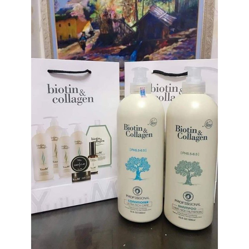 DẦU GỘI XẢ BIOTIN & COLLAGEN Ý CAO CẤP 1000ml