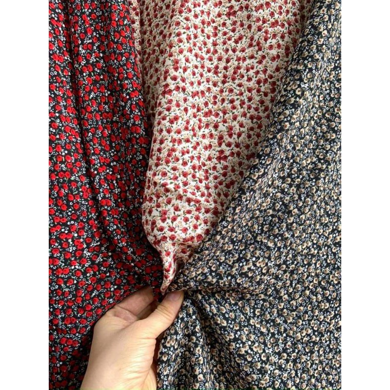 vải lụa hoa nhí hc