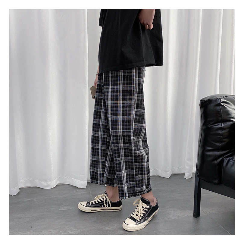 【COD】Korean style loose and handsome straight sports casual pants