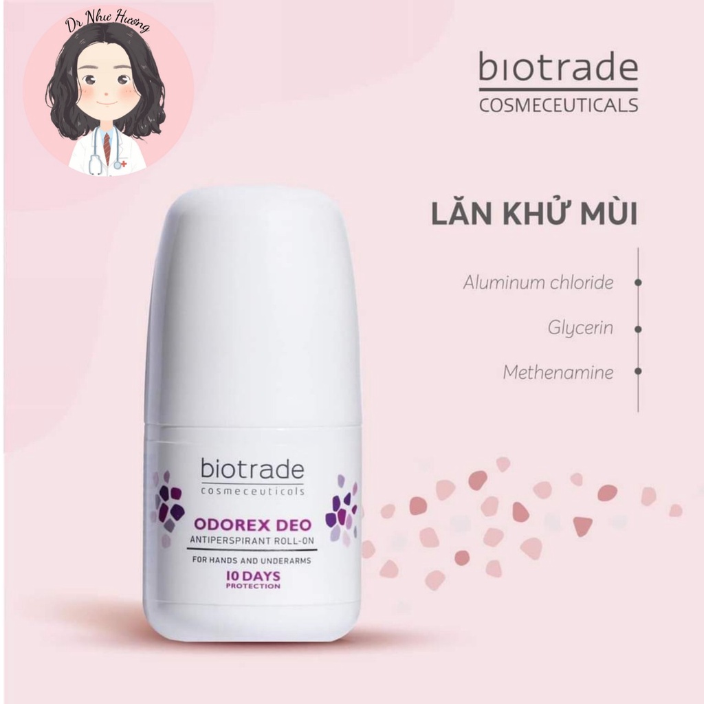 Lăn khử mùi Odorex Deo Biotrade ngăn ngừa mồ hôi, hương thơm dễ chịu
