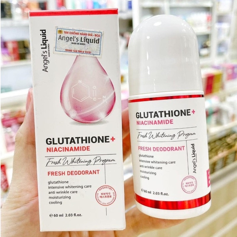 Lăn nách glutathione, Lăn Khử Mùi Mờ Thâm, Dưỡng Trắng Da Angel's Liquid Glutathione