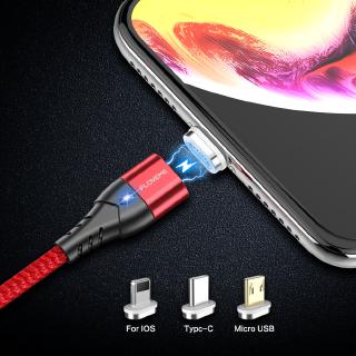 Floveme 3A Fast Charging Magnetic Cable Micro USB Lightning Type-C Cable