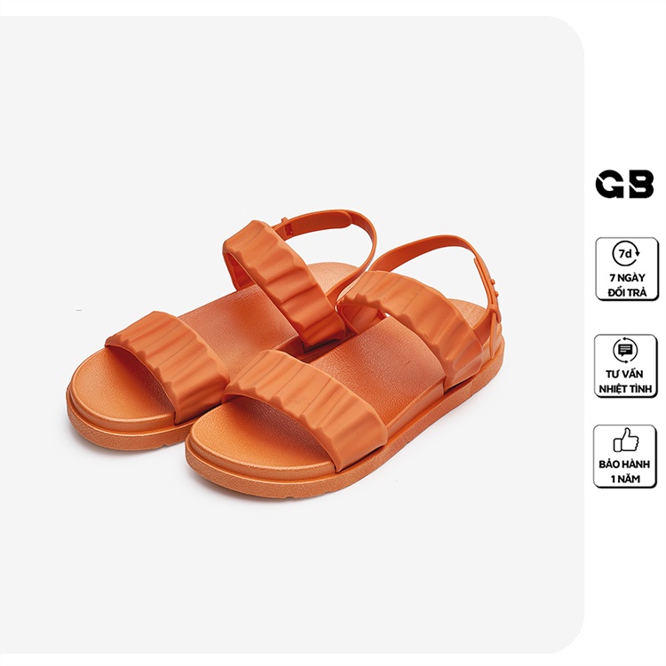 Giày sandal nữ giayBOM quai ngang khóa cài đế cao 2 cm D62